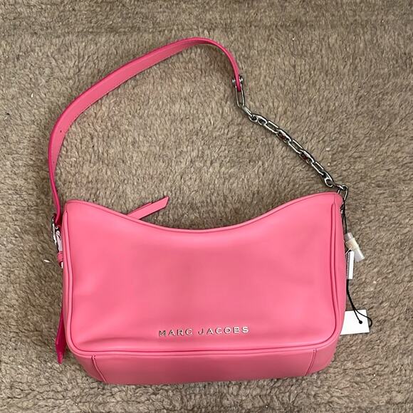 Mark Jacobs Pink Leather Shoulder Bag New Retails $395 - Picture 2 of 5